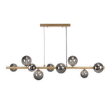 Suspension Linéaire - Verre Fumé avec Finition Bronze et Compatibilité E26 E27