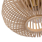 Lampe de Plafond Avec Écran en Bambou Tressé - 45 cm Construction en Fibres Naturelles