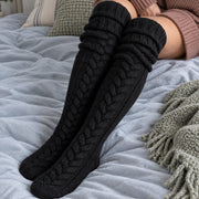 Chaussettes Longues en Mélange de Laine - Tricot Élastique avec Longueur de 105 cm