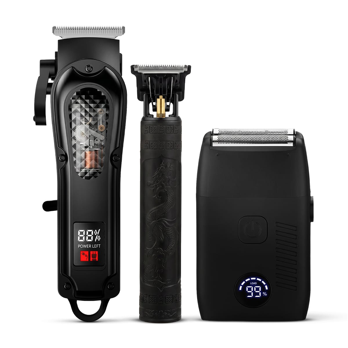 Set de Toilettage 3-en-1 Cheveux & Barbe - Recharge USB avec Batterie 2600 mAh