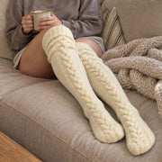 Chaussettes Longues en Mélange de Laine - Tricot Élastique avec Longueur de 105 cm
