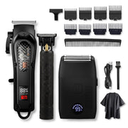 Set de Toilettage 3-en-1 Cheveux & Barbe - Recharge USB avec Batterie 2600 mAh