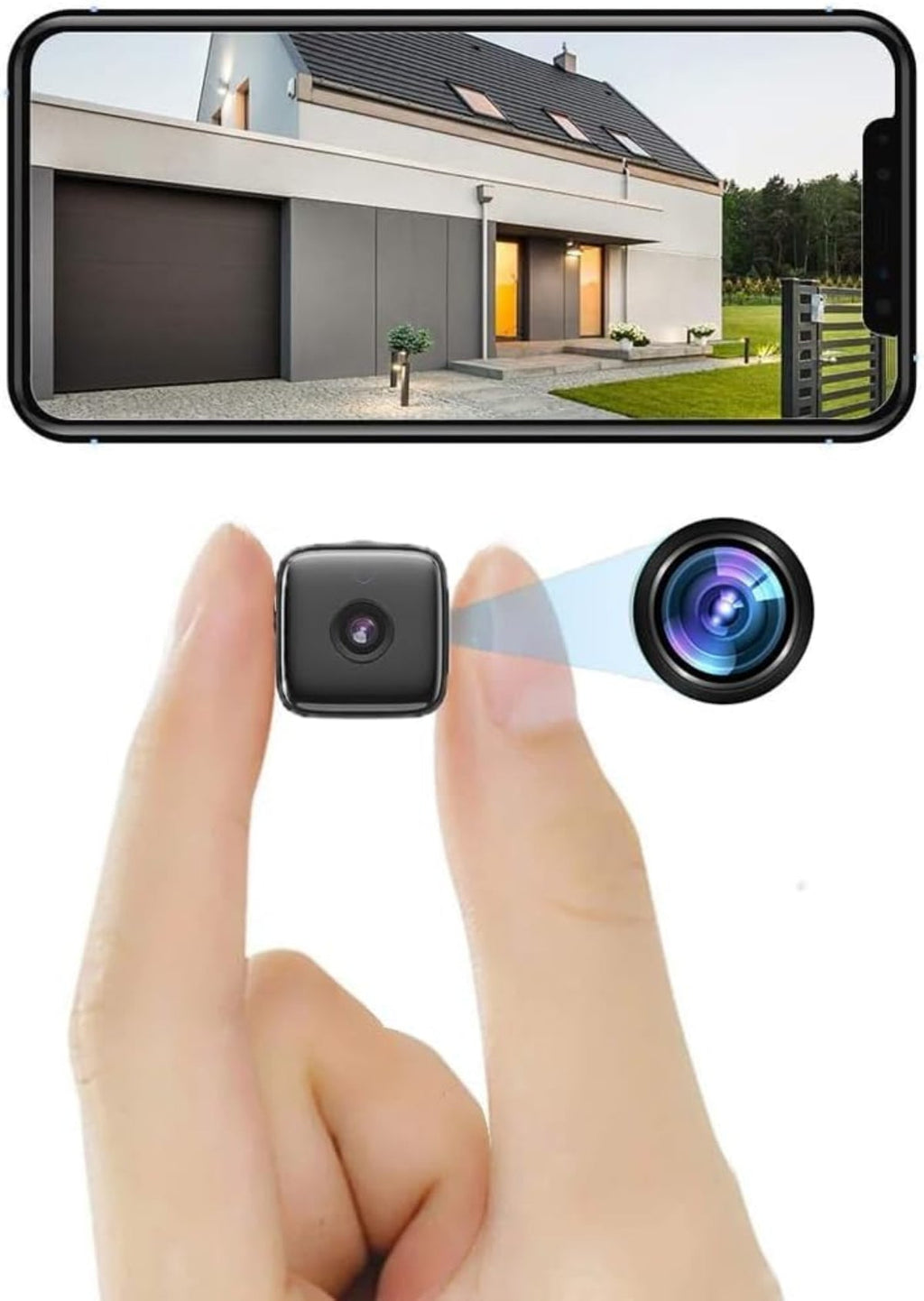 Caméra Intérieure WLAN | 1080P Full HD & Vision Nocturne | Détection de Mouvement & Accès par Application | Valuna