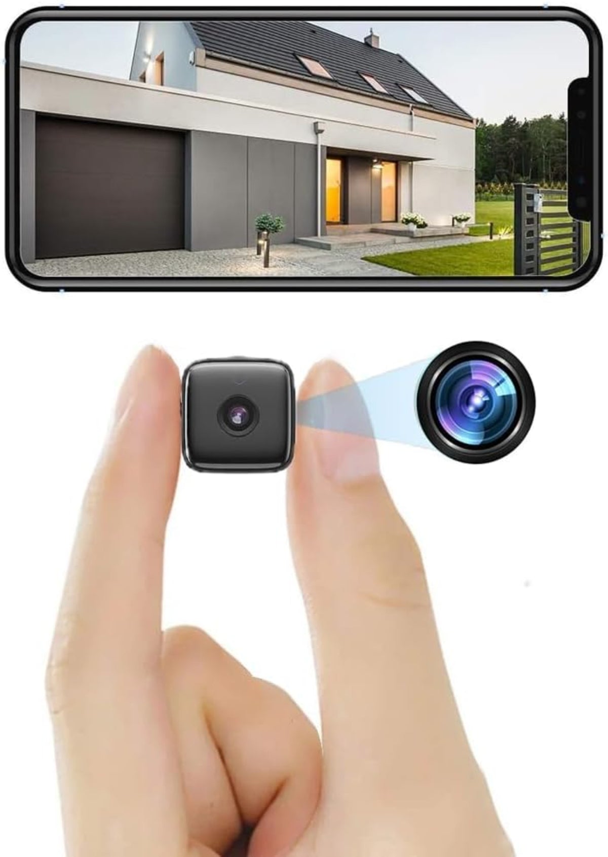 Caméra Intérieure WLAN | 1080P Full HD & Vision Nocturne | Détection de Mouvement & Accès par Application | Valuna