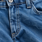 Jean Femme 100 % Coton - Coupe Décontractée à Jambe Droite et Taille Mi-Haute