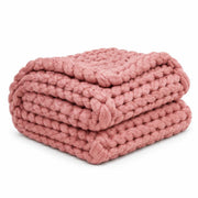Kit de Couverture Tricotée DIY - Fil Acrylique avec Instructions en Ligne pour Tricot Sans Aiguilles