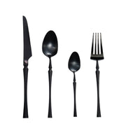 Ensemble de Couverts en Acier Inoxydable - Set de 4 Pièces avec Poignées Fines