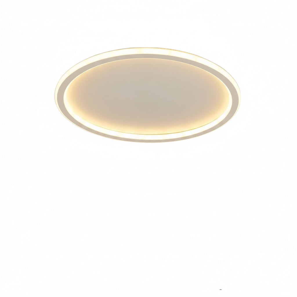 Plafonnier LED Rond - Lampe de Plafond en Métal et Verre pour Éclairage Intérieur
