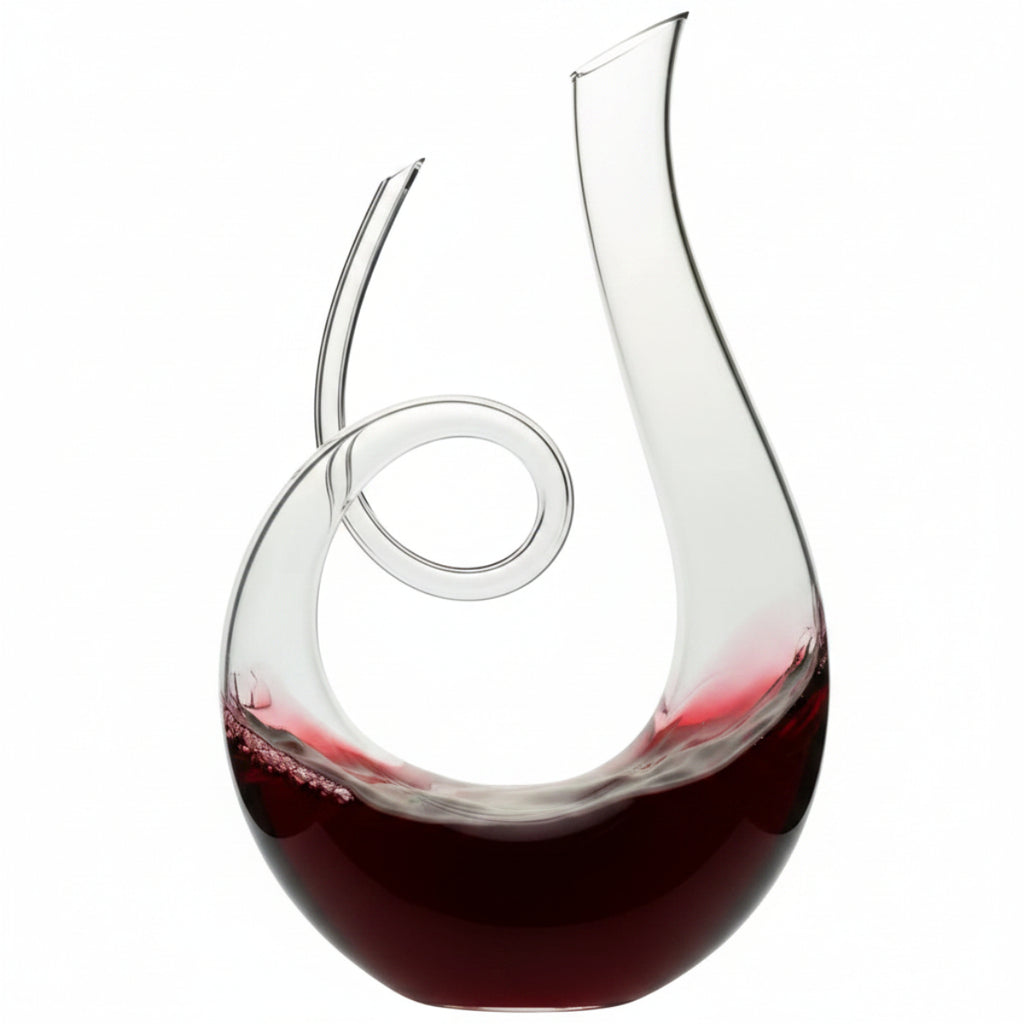 Carafe à Vin en Spirale - Carafe en Verre pour Service et Aération du Vin