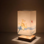 Lampe de Table LED avec Éclairage Blanc Chaud - Lampe de Table en Métal et Verre