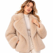 Manteau Long Femme - Devant Ouvert avec Poches Latérales