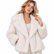 Manteau Long Femme - Devant Ouvert avec Poches Latérales