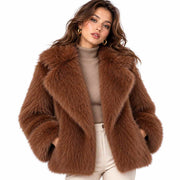 Manteau Long Femme - Devant Ouvert avec Poches Latérales