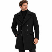 Manteau d'Hiver à Manches Longues - Coupe Décontractée avec Col Classique et Fermeture Boutonnée