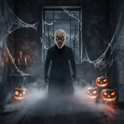 Masque Monstre Halloween Adulte - Design Horrifique Couvre-Visage pour Costumes et Événements