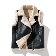 Veste Sans Manches Femme en Fourrure Synthétique - Surface Douce et Texturée avec Coupe Regular