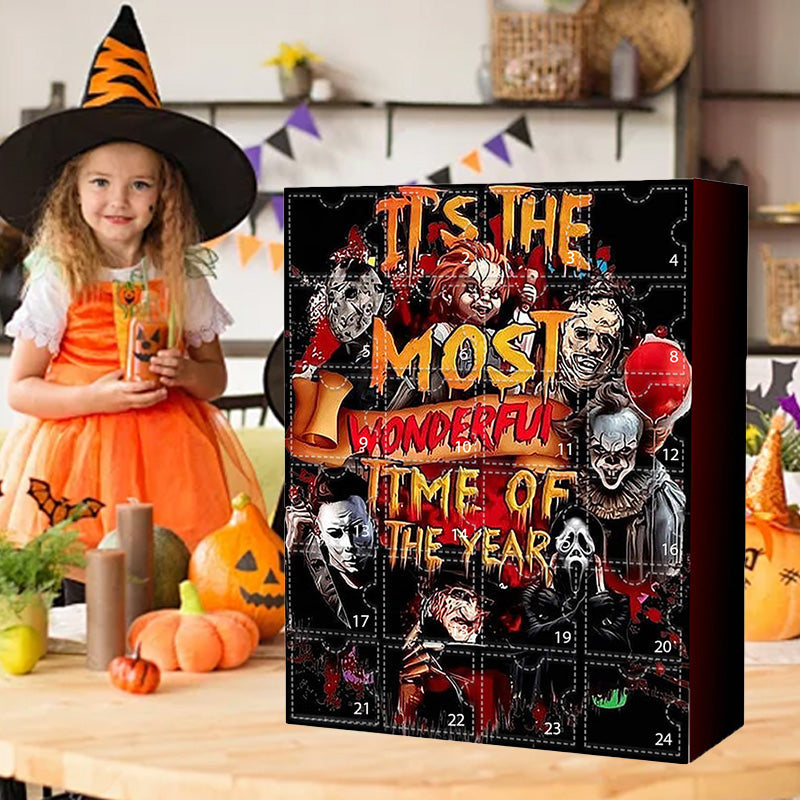 Calendrier de l'Avent Thème Horreur - 24 Minifigurines et Objets de Collection