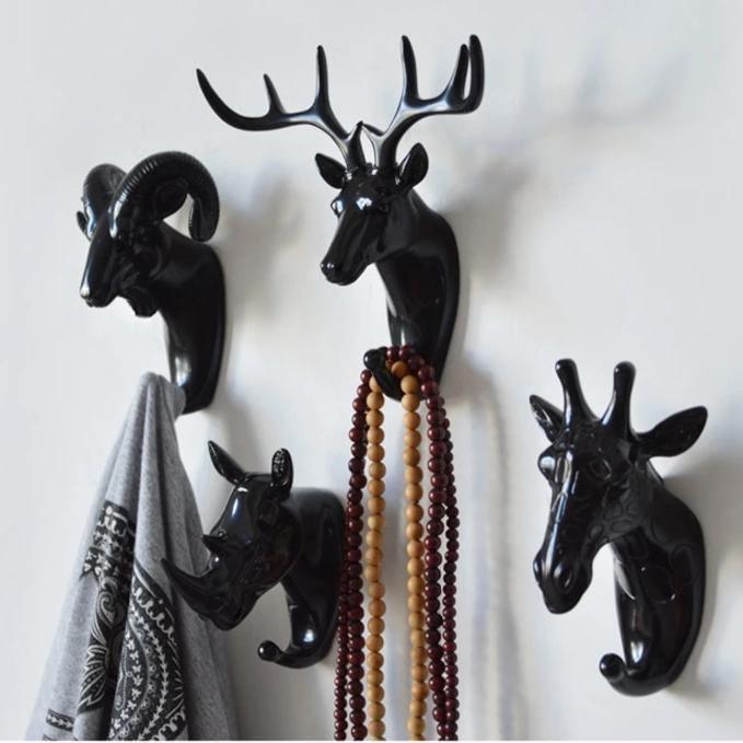 Crochets Muraux en Forme d'Animaux - Patères Décoratives en Métal pour Vêtements et Accessoires