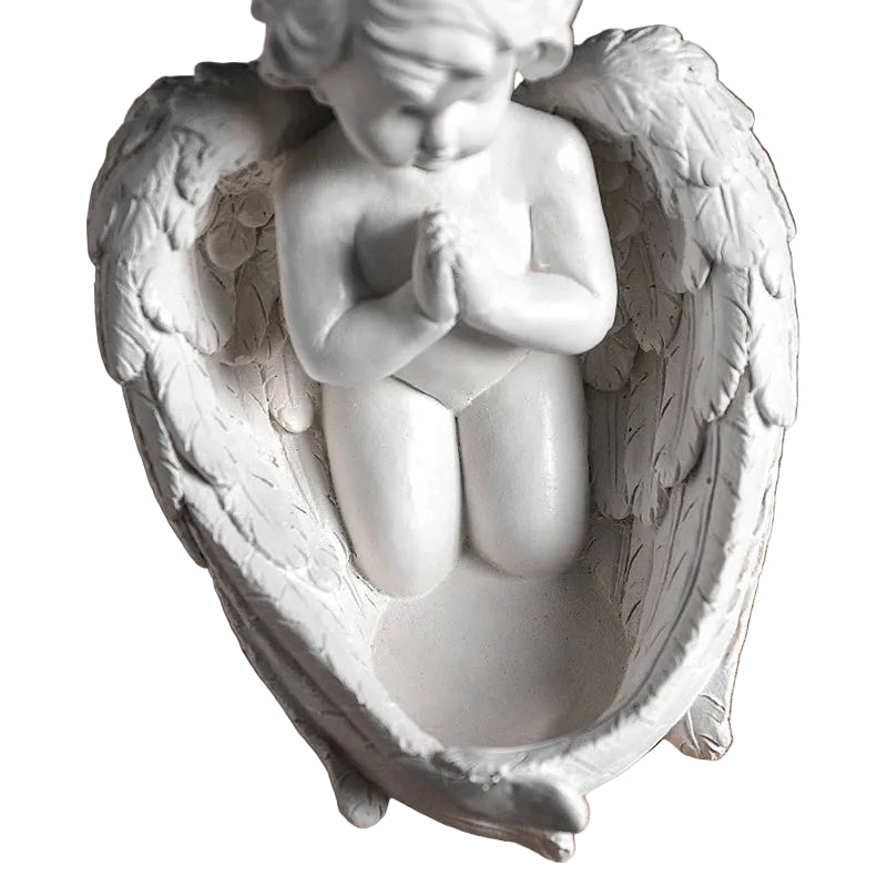 Bougeoir Ange en Résine – Support Décoratif pour Bougie Intérieure