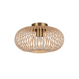 Lampe de Plafond en Bambou Tressé - Abat-Jour 45 cm avec Douille E27