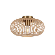Lampe de Plafond en Bambou Tressé - Abat-Jour 45 cm avec Douille E27