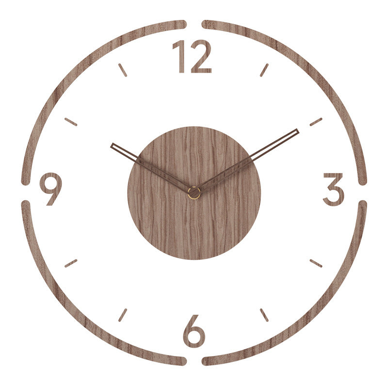 Horloge Murale Nordique - Horloge Effet Bois de Mouvement Silencieux