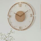 Horloge Murale Nordique - Horloge Effet Bois de Mouvement Silencieux
