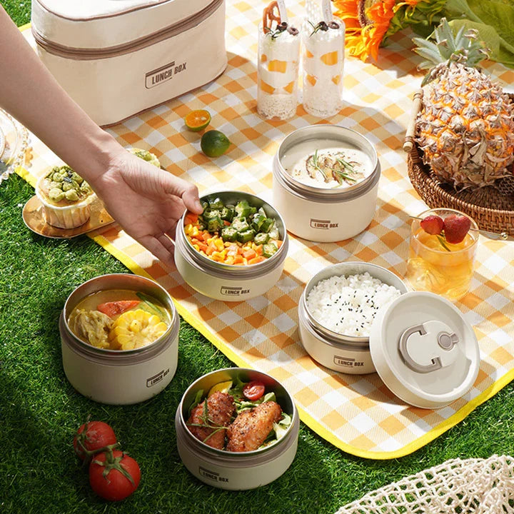 Boîte à Lunch Isotherme - Récipient Alimentaire Portable en Plastique avec Isolation Thermique