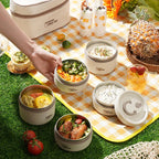 Boîte à Lunch Isotherme - Récipient Alimentaire Portable en Plastique avec Isolation Thermique