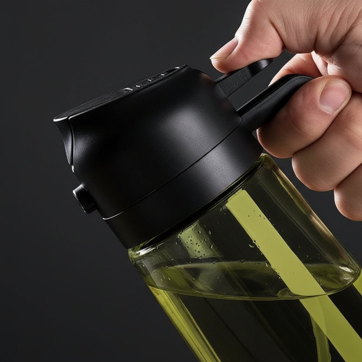 Lot de 2 Vaporisateurs d'Huile Réutilisables - Bouteilles en Verre de 470 ml avec Buse Réglable