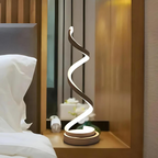 Lampe de Table LED Design Spiralé - Lampe Dimmable avec LED Intégrée