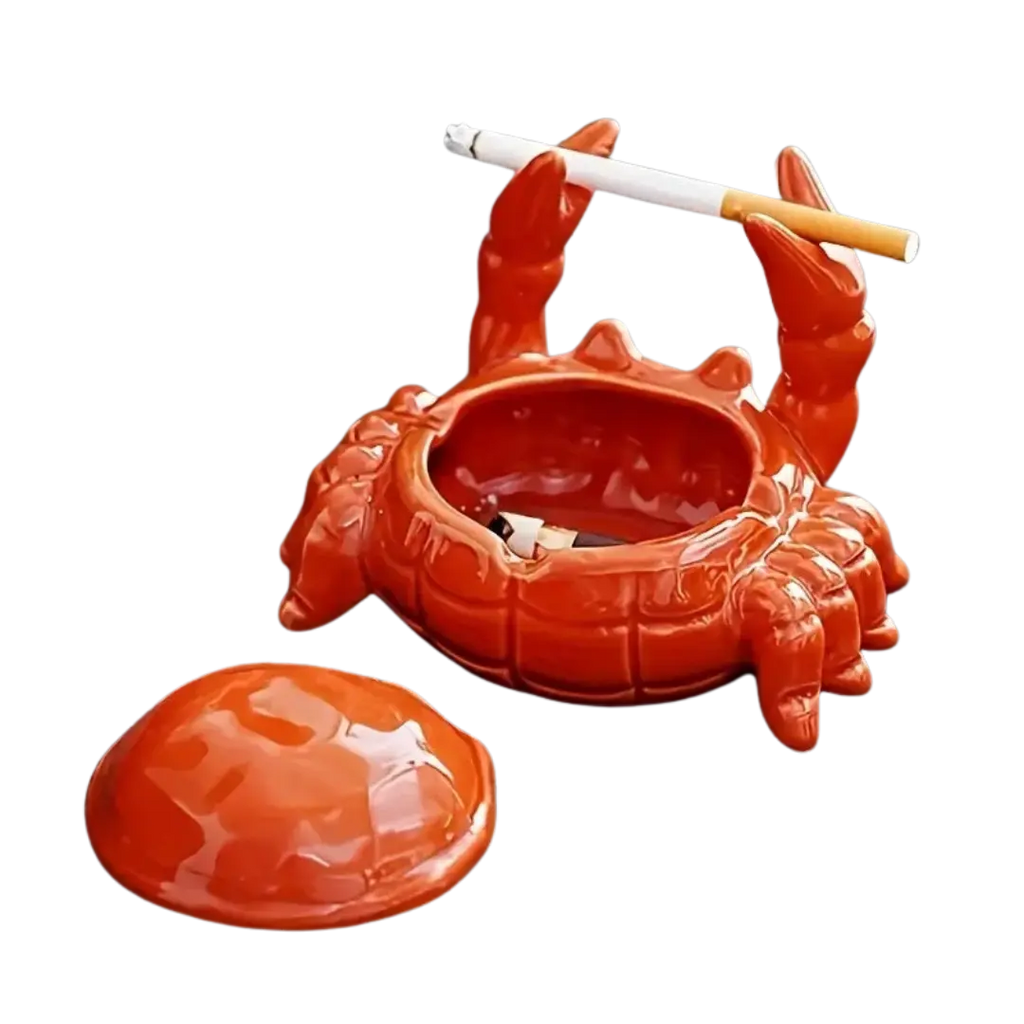 Cendrier en Céramique - Bol Décoratif en Forme de Crabe pour Usage de Table