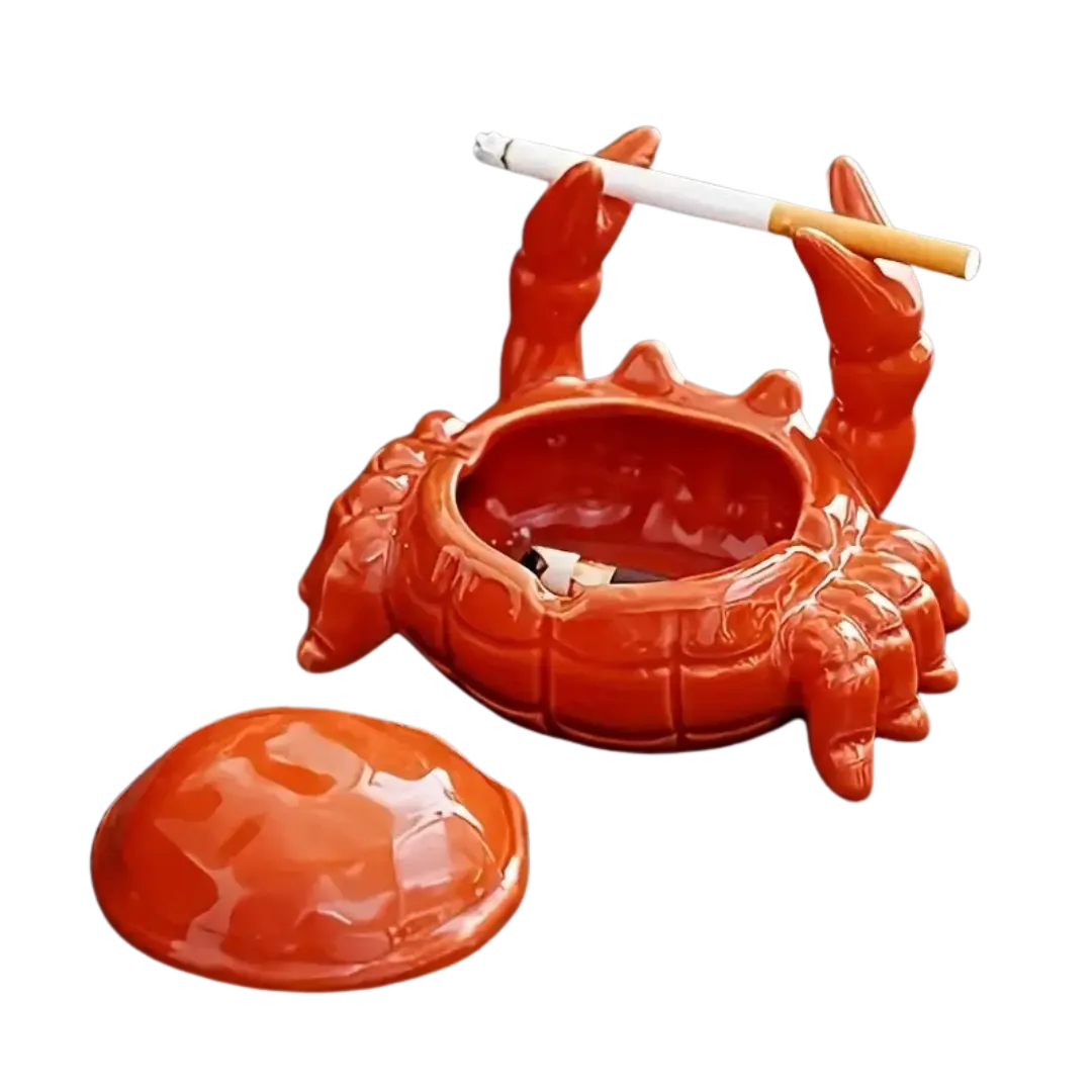 Cendrier en Céramique - Bol Décoratif en Forme de Crabe pour Usage de Table