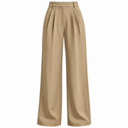 Pantalon Harem Femme en Polyester - Taille Haute Élastique et Coupe Légère