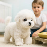 Peluche Chiot Interactive - Jouet en Forme d'Animal avec Fonctions de Mouvement et de Son