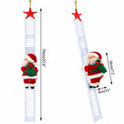 Père Noël Grimpeur Animé - Figurine Mobile avec Musique pour Décoration de Sapin et Fêtes de Noël