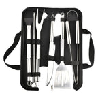 Ensemble d'Ustensiles de Barbecue Portable - Outils en Acier Inoxydable avec Mallette Zippée