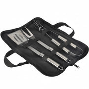 Ensemble d'Ustensiles de Barbecue Portable - Outils en Acier Inoxydable avec Mallette Zippée