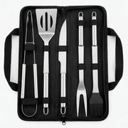 Ensemble d'Ustensiles de Barbecue Portable - Outils en Acier Inoxydable avec Mallette Zippée