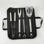 Ensemble d'Ustensiles de Barbecue Portable - Outils en Acier Inoxydable avec Mallette Zippée