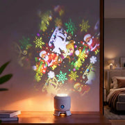 Projecteur Lumineux de Noël - Flocons de Neige Animés avec Rotation à 360°