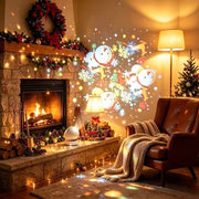 Projecteur Lumineux de Noël - Flocons de Neige Animés avec Rotation à 360°
