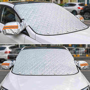 Protection Magnétique de Pare-Brise pour l'Hiver - Feuille d'Aluminium et Coton Contre la Neige et le Givre