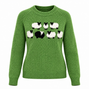 Pull Tricoté Rétro Femme - Manches Longues pour Superposition en Automne