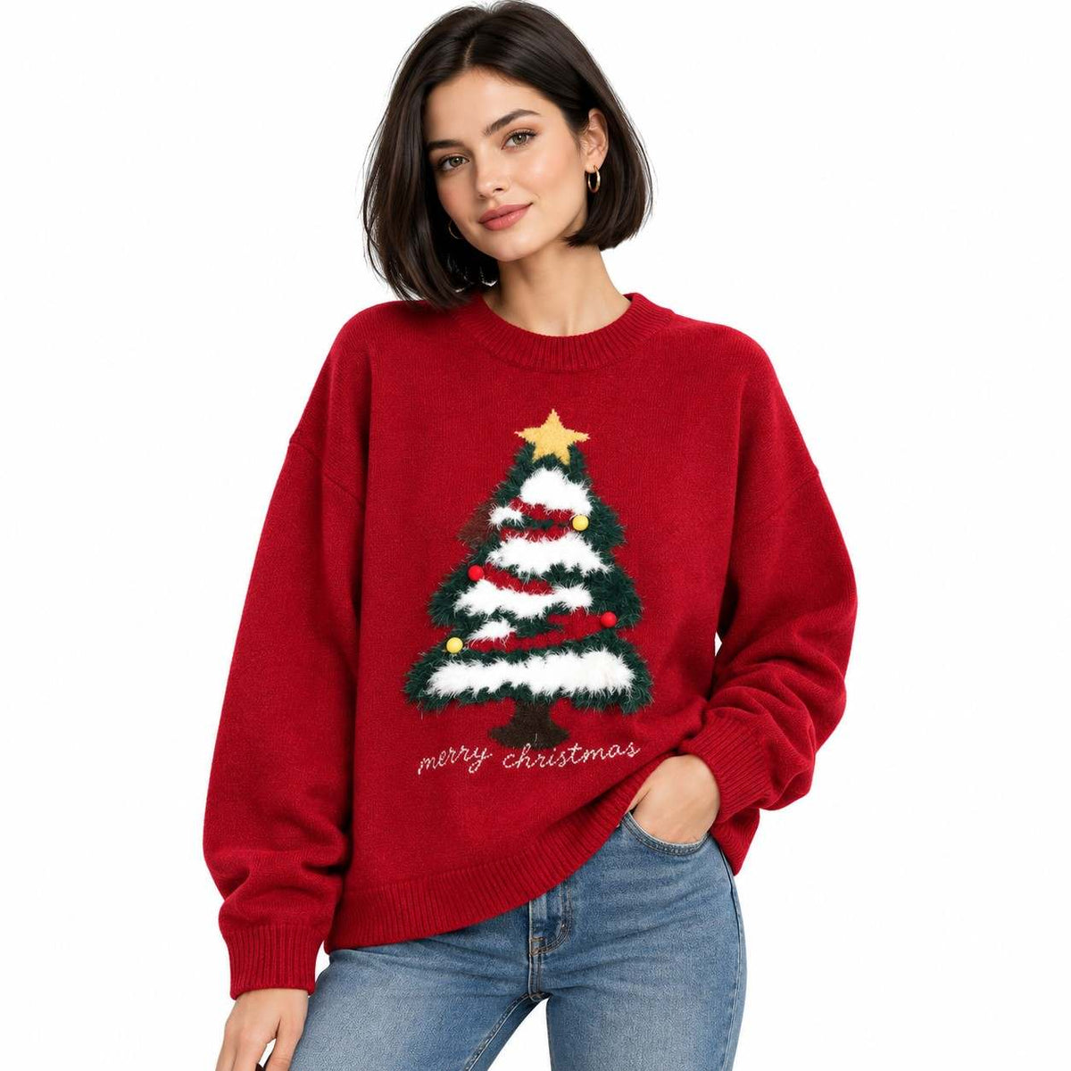 Pull d'Hiver Unisexe en Maille Épaisse - Modèle Acrylique pour Tenues Décontractées par Temps Froid