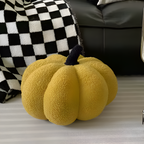 Coussin Décoratif en Forme de Citrouille - Coton et Polyester avec Surface Texturée