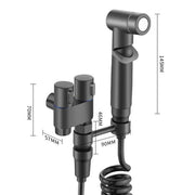 Robinet de salle de bain pour spray de toilettes | Acier inoxydable avec surface chromée | Débit d'eau réglable