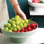Panier à Fruits Rond - Panier de Rangement Vert et Aéré pour Plan de Travail