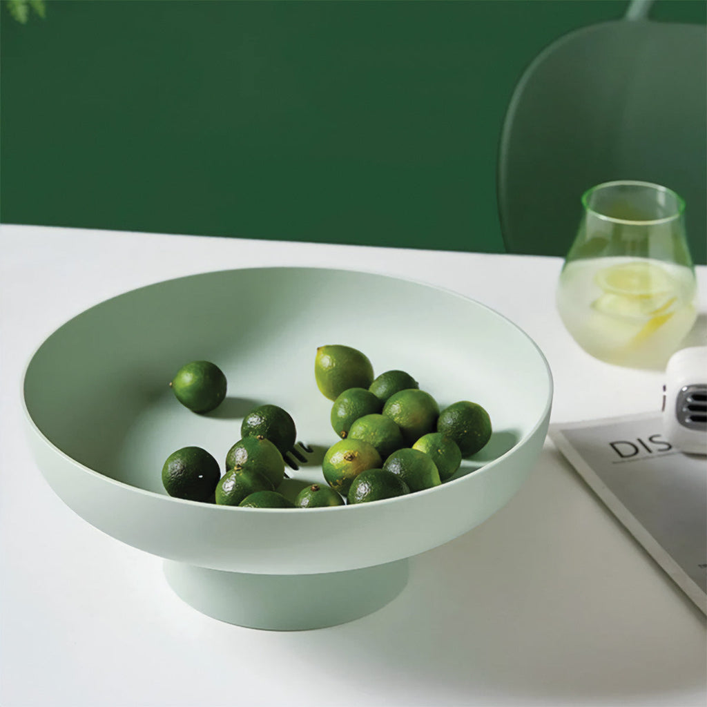 Panier à Fruits Rond - Panier de Rangement Vert et Aéré pour Plan de Travail