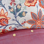 Housses de Coussin Florales Boho - Lot de 2 en Coton pour Coussins